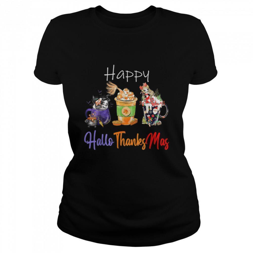 Happy Hallothanksmas Halloween Thanksgiving Christmas Tshirt - Picture 1 of 4